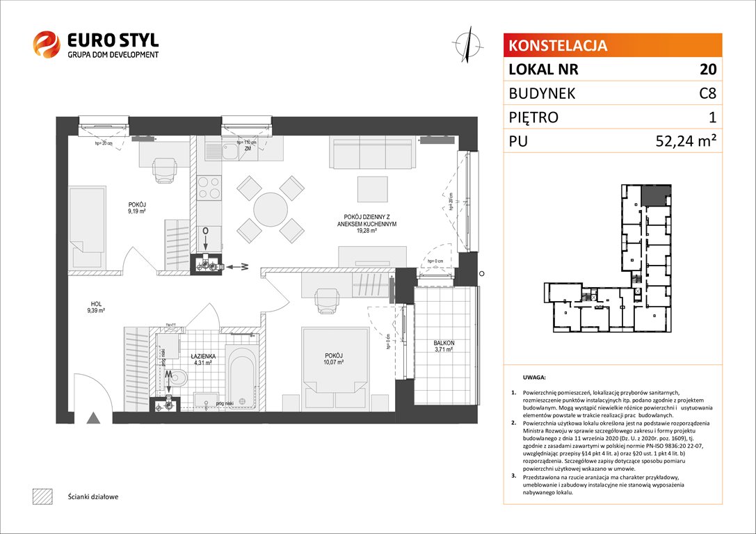 Nowe mieszkanie trzypokojowe KONSTELACJA Gdynia, Pogórze, Paderewskiego  52m2 Foto 1