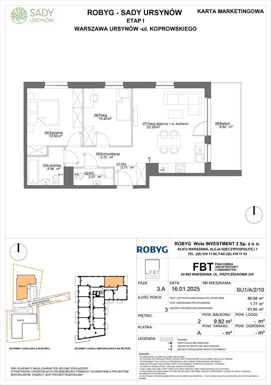 Nowe mieszkanie trzypokojowe Sady Ursynów Warszawa, Koprowskiego  60m2 Foto 1