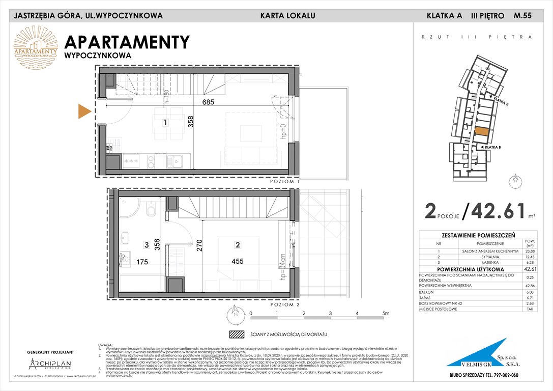 Nowe mieszkanie Apartamenty Wypoczynkowa Jastrzębia Góra, Wypoczynkowa  43m2 Foto 1