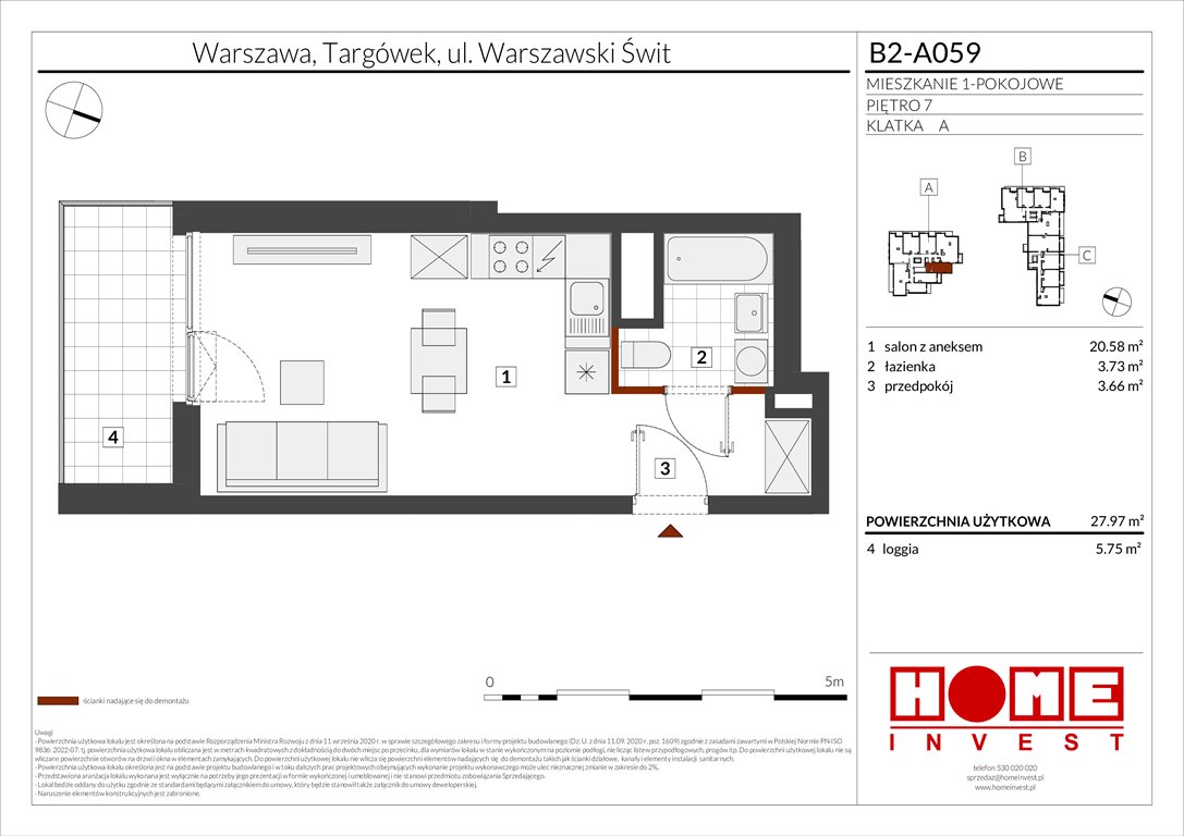 Nowa kawalerka Warszawski Świt Etap IX Warszawa, Targówek, ul. Warszawski Świt 12  28m2 Foto 1