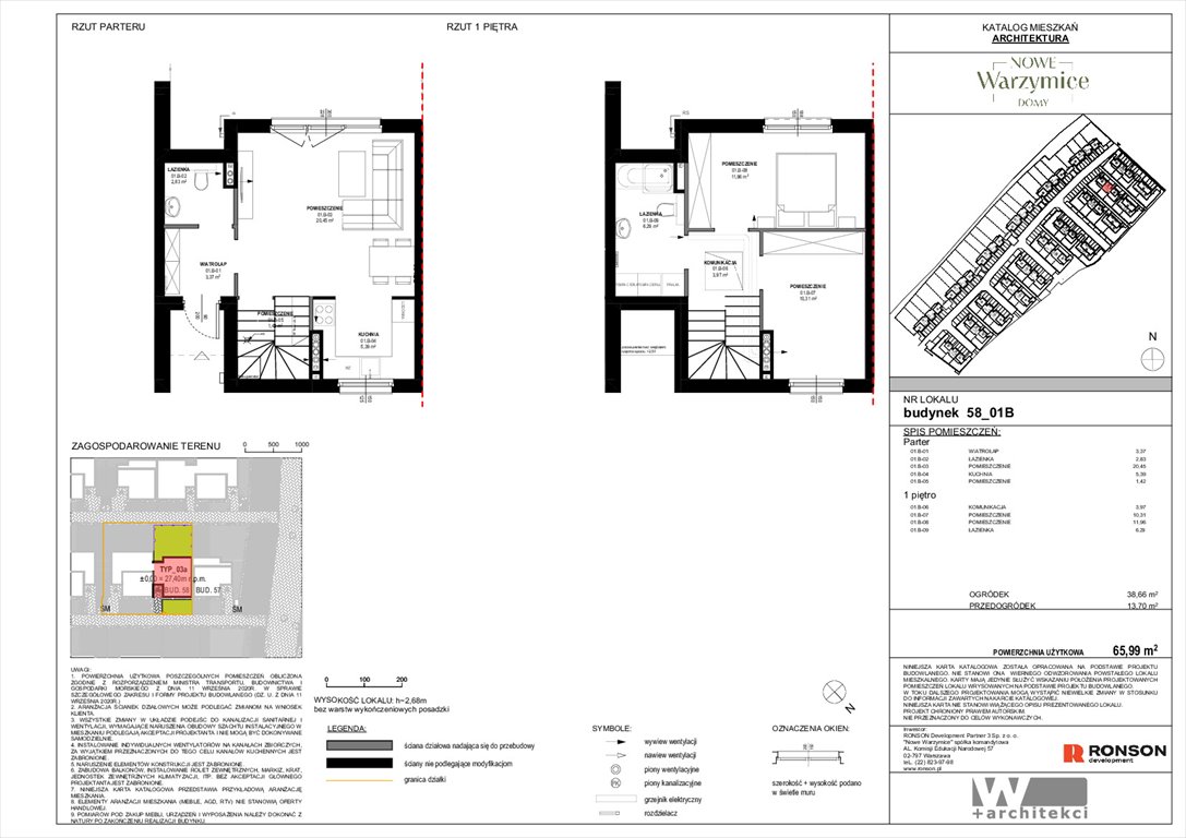 Nowe mieszkanie trzypokojowe Nowe Warzymice Rajkowo, Spacerowa 14/2  66m2 Foto 1