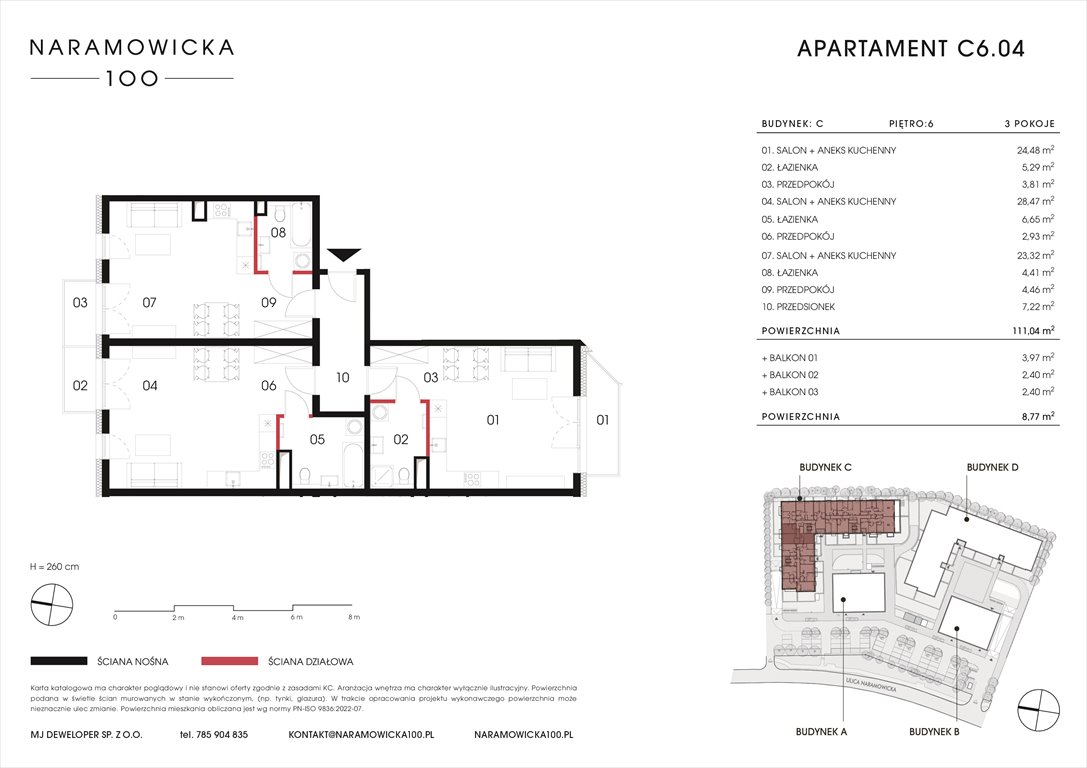 Nowe mieszkanie trzypokojowe NARAMOWICKA 100 Poznań, Winogrady, Naramowicka 100  111m2 Foto 1