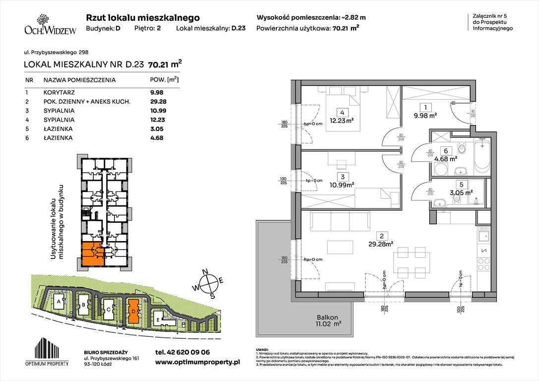 Nowe mieszkanie trzypokojowe OchWidzew Łódź, Widzew, Przybyszewskiego 292-300  70m2 Foto 1
