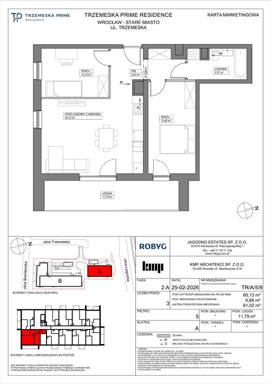 Nowe mieszkanie trzypokojowe Trzemeska Prime Residence Wrocław, Stare Miasto, Trzemeska  60m2 Foto 1