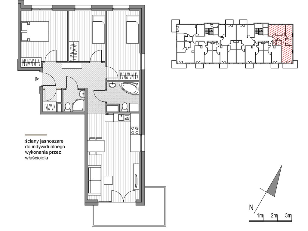 Nowe mieszkanie Glogera bud F i G Kraków, ul.Glogera 9,11  72m2 Foto 1