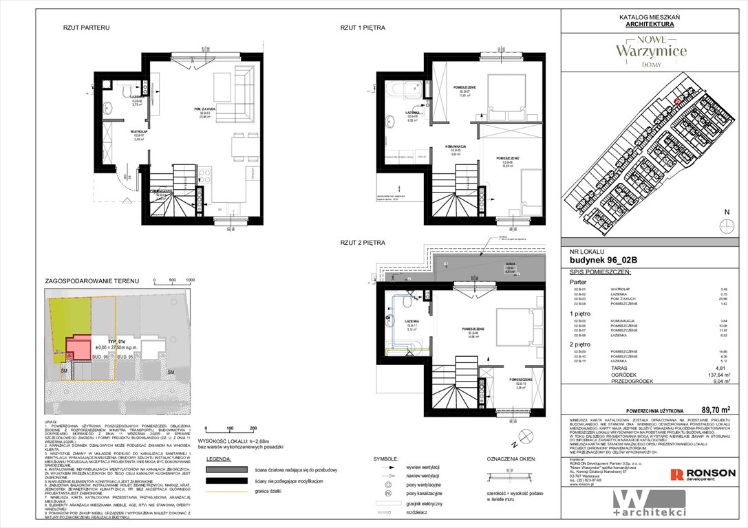 Nowe mieszkanie czteropokojowe  Nowe Warzymice Rajkowo, Spacerowa 14/2  90m2 Foto 1