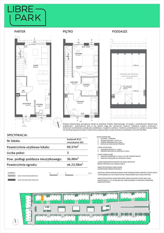 Nowe mieszkanie trzypokojowe Osiedle Libre Park Dębogórze, Pistacjowa 5  69m2 Foto 1