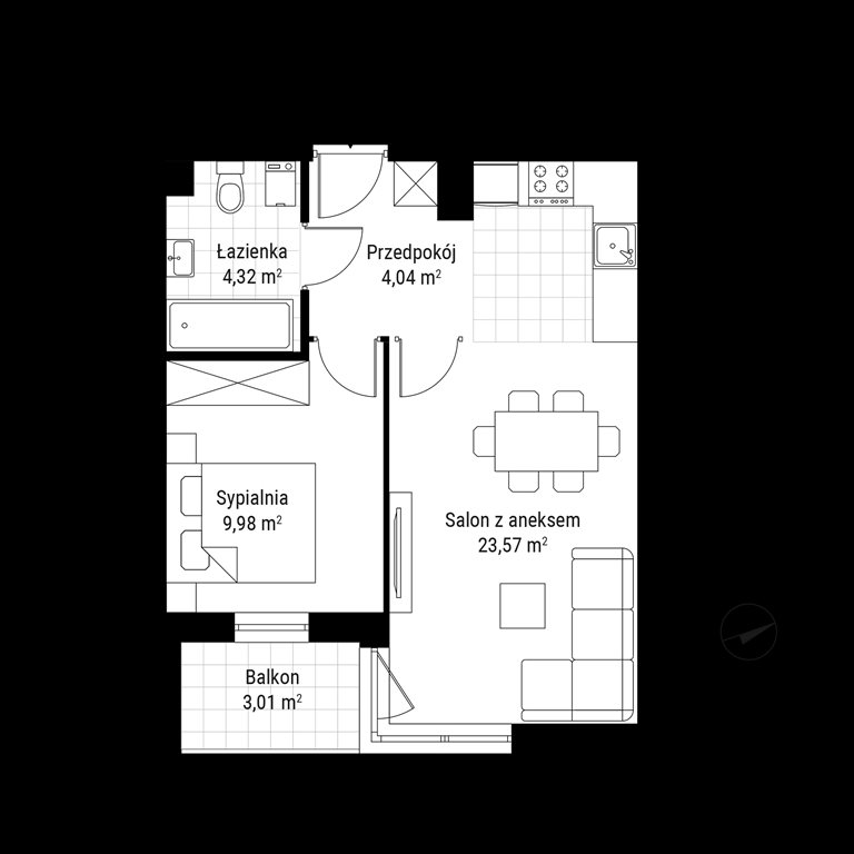 mieszkanie na sprzedaż 42m2 mieszkanie Będzin, Gzichów, Namiarkowa 15F
