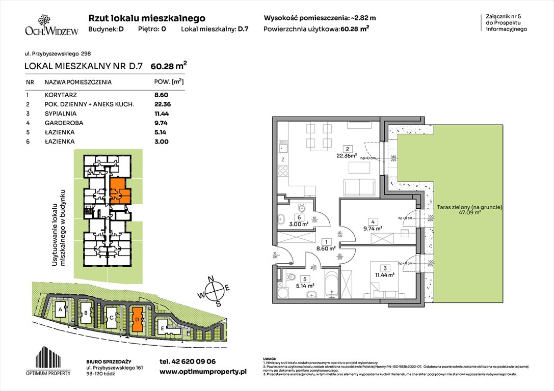 Nowe mieszkanie dwupokojowe OchWidzew Łódź, Widzew, Przybyszewskiego 292-300  60m2 Foto 1