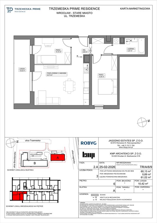Nowe mieszkanie trzypokojowe Trzemeska Prime Residence Wrocław, Stare Miasto, Trzemeska  60m2 Foto 1