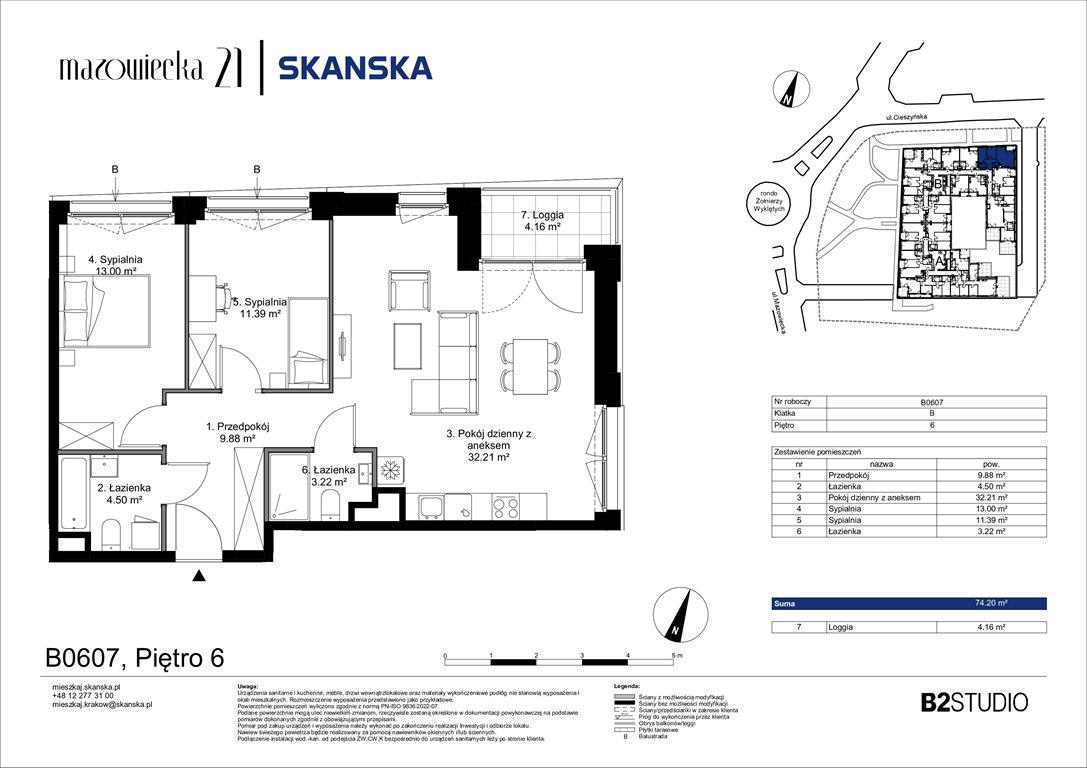Nowe mieszkanie trzypokojowe Mazowiecka 21 Kraków, Krowodrza, ul. Mazowiecka 21  74m2 Foto 1