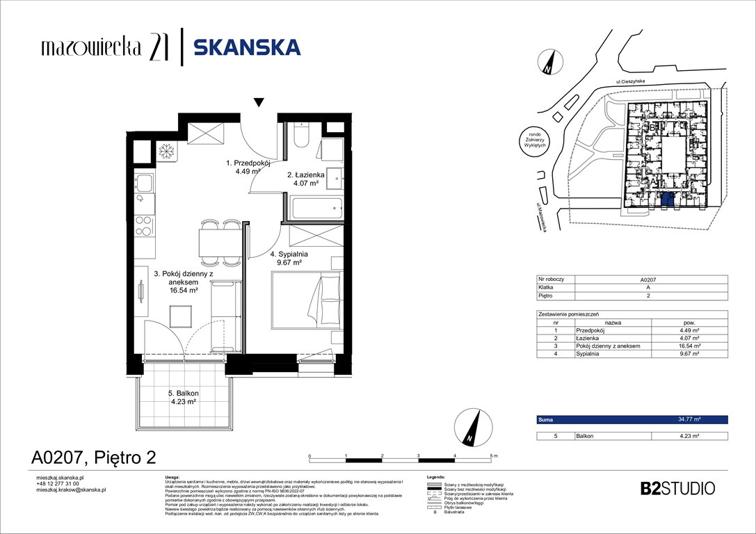 Nowe mieszkanie dwupokojowe Mazowiecka 21 Kraków, Krowodrza, ul. Mazowiecka 21  35m2 Foto 1