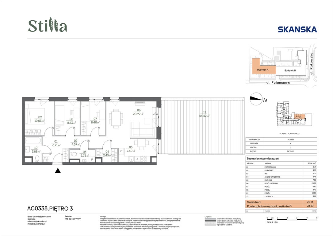 Nowe mieszkanie czteropokojowe  Stilla Warszawa, Fajansowa 5  76m2 Foto 1