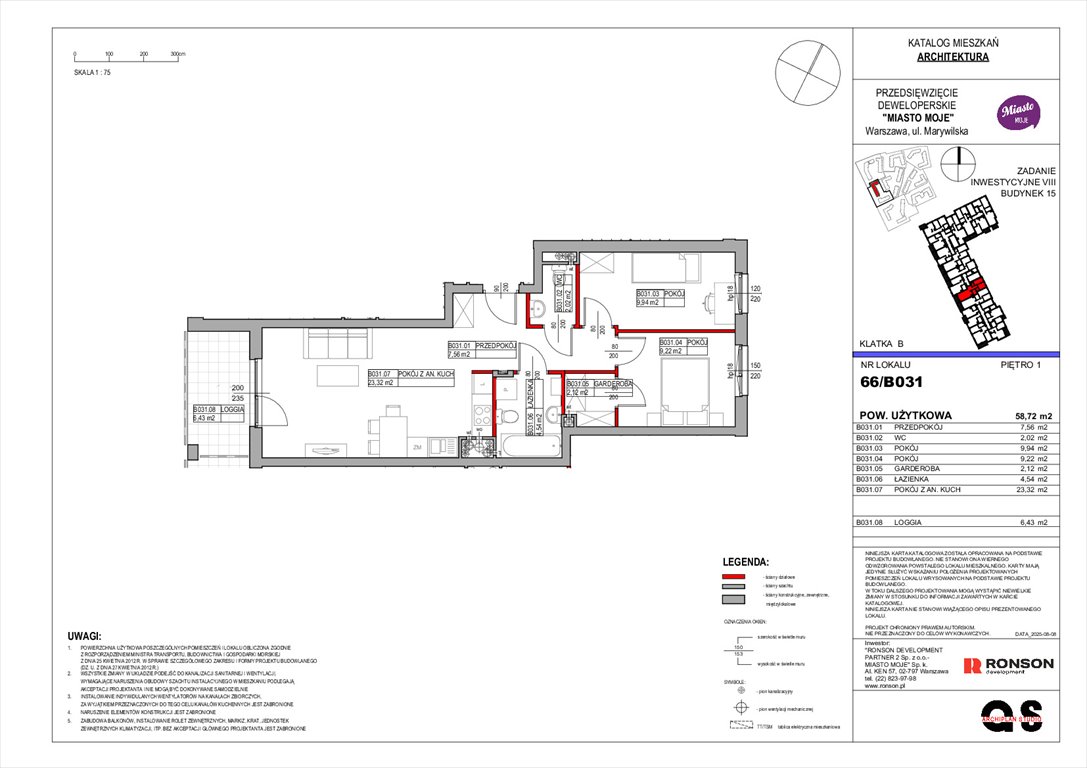Nowe mieszkanie trzypokojowe Miasto Moje Warszawa, Białołęka, Marywilska 68  59m2 Foto 1