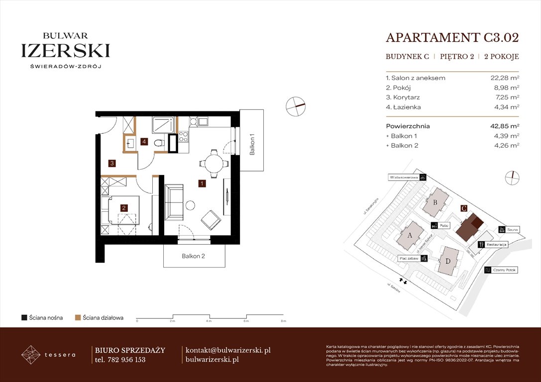 Nowe mieszkanie dwupokojowe BULWAR IZERSKI Świeradów Zdrój, Senatoryjna/Szkolna  43m2 Foto 1