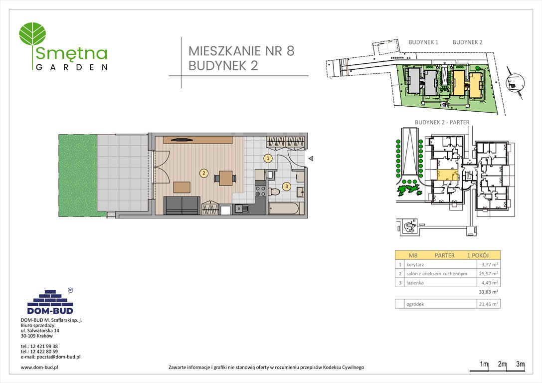 Nowa kawalerka Smętna Garden Kraków, Bronowice Wielkie, Smętna 1  34m2 Foto 1