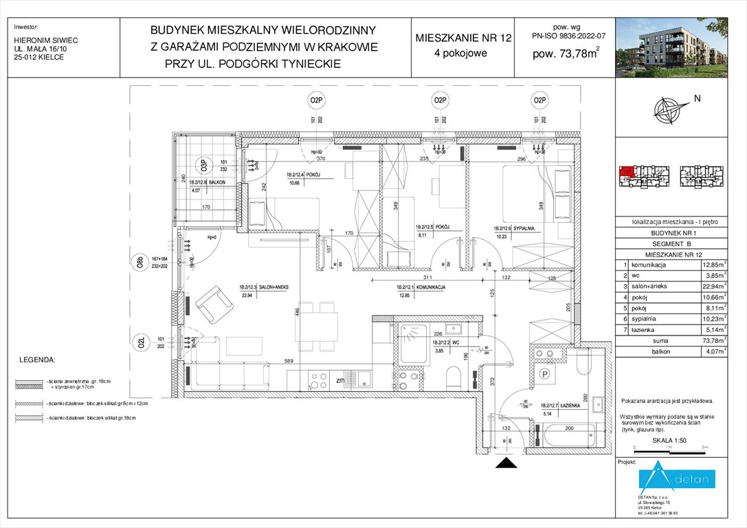 Nowe mieszkanie czteropokojowe  Podgórki Tynieckie Kraków, Dębniki, Podgórki Tynieckie  74m2 Foto 1