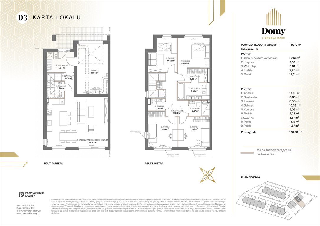 Nowe mieszkanie Domy u Źródła Marii Gdynia, Wielki Kack, Źródło Marii  140m2 Foto 1