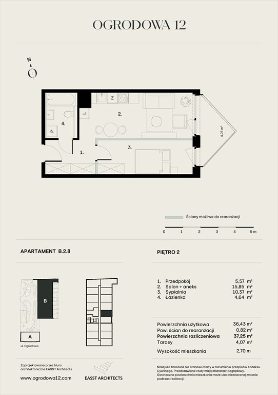 Nowe mieszkanie Apartamentowiec Ogrodowa 12 Poznań, Ogrodowa 12  37m2 Foto 1