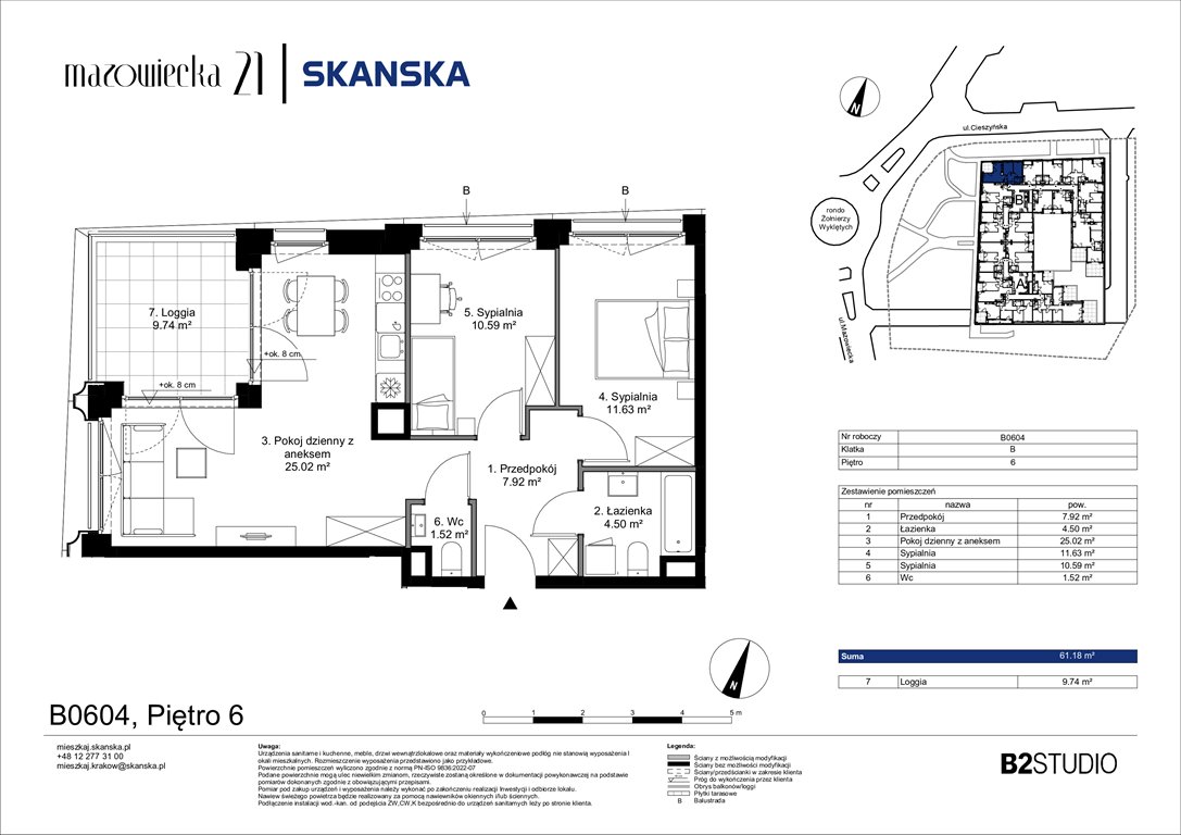 Nowe mieszkanie trzypokojowe Mazowiecka 21 Kraków, Krowodrza, ul. Mazowiecka 21  61m2 Foto 1