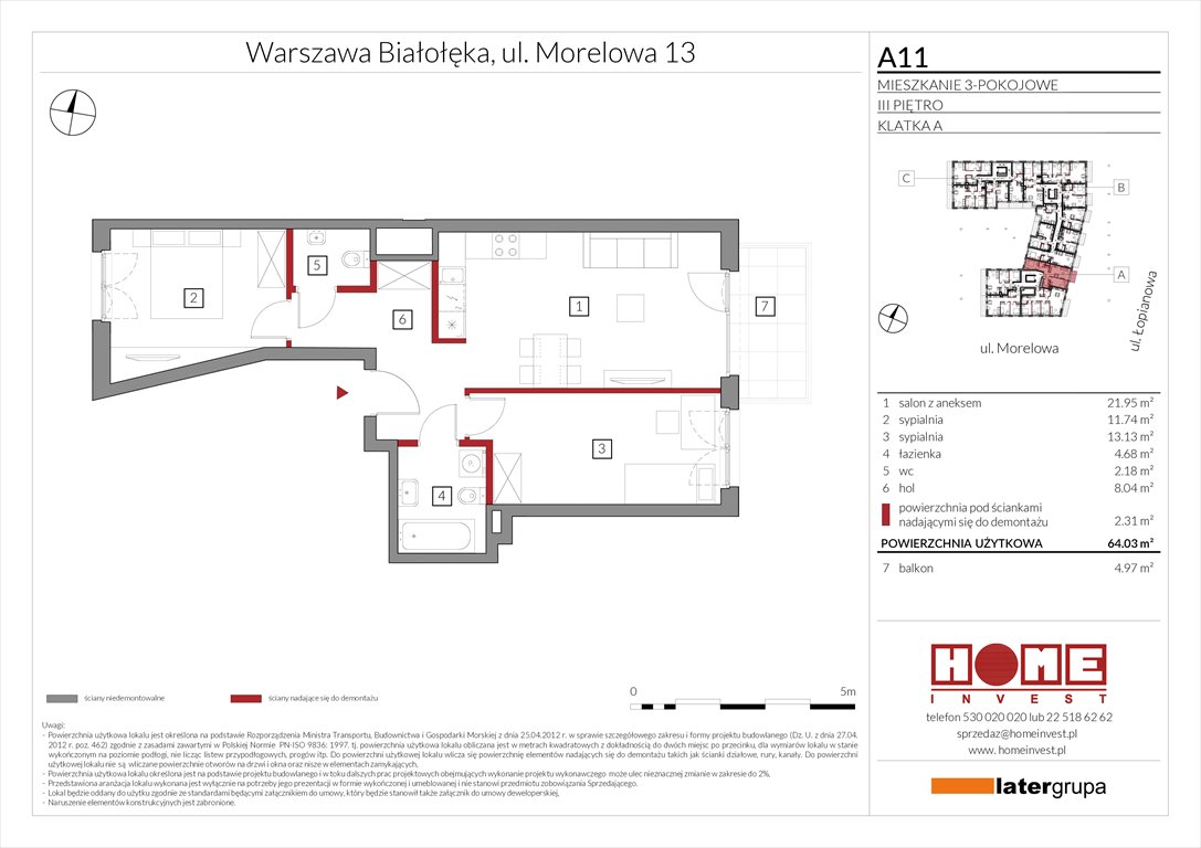 Nowe mieszkanie trzypokojowe Przystań Żerań Warszawa, Żerań, ul. Morelowa 13  64m2 Foto 1