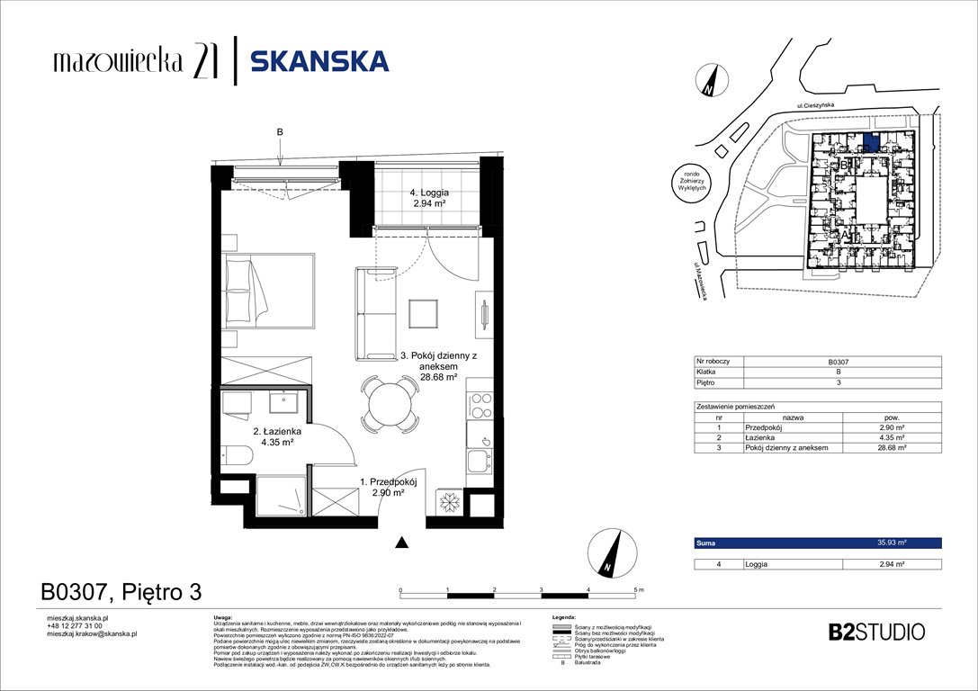 Nowa kawalerka Mazowiecka 21 Kraków, Krowodrza, ul. Mazowiecka 21  36m2 Foto 1