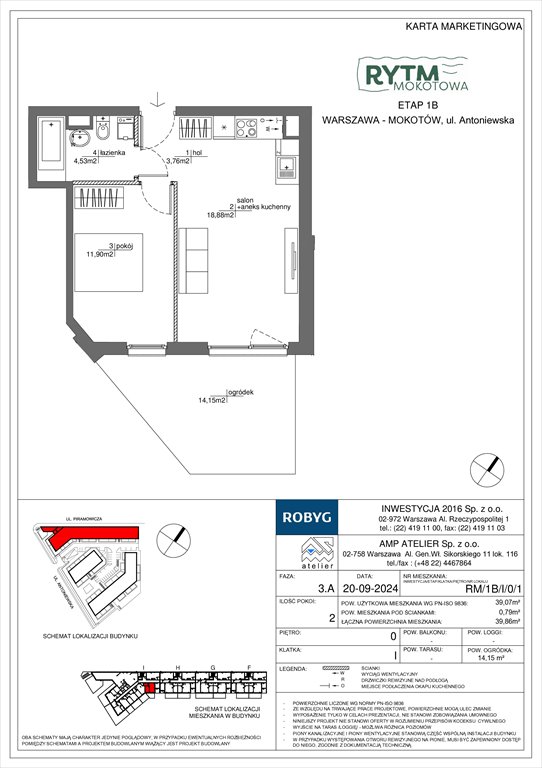 Nowe mieszkanie dwupokojowe Rytm Mokotowa Warszawa, Mokotów, Antoniewska  39m2 Foto 1