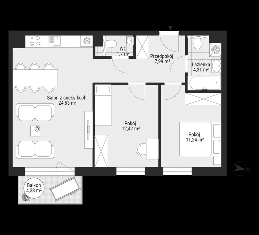 mieszkanie na sprzedaż 62m2 mieszkanie Katowice, Słoneczna 1