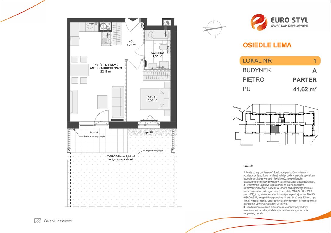 mieszkanie na sprzedaż 42m2 mieszkanie Gdańsk, Piecki - Migowo, Lema