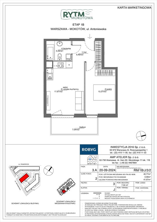 Nowe mieszkanie dwupokojowe Rytm Mokotowa Warszawa, Mokotów, Antoniewska  41m2 Foto 1
