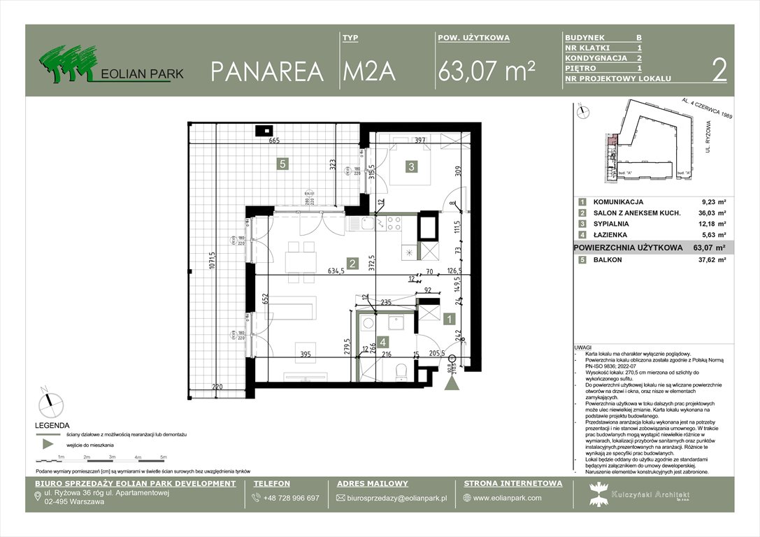 Nowe mieszkanie dwupokojowe PANAREA Warszawa, Ursus, Ryżowa  63m2 Foto 1
