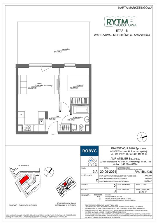 Nowe mieszkanie dwupokojowe Rytm Mokotowa Warszawa, Mokotów, Antoniewska  39m2 Foto 1