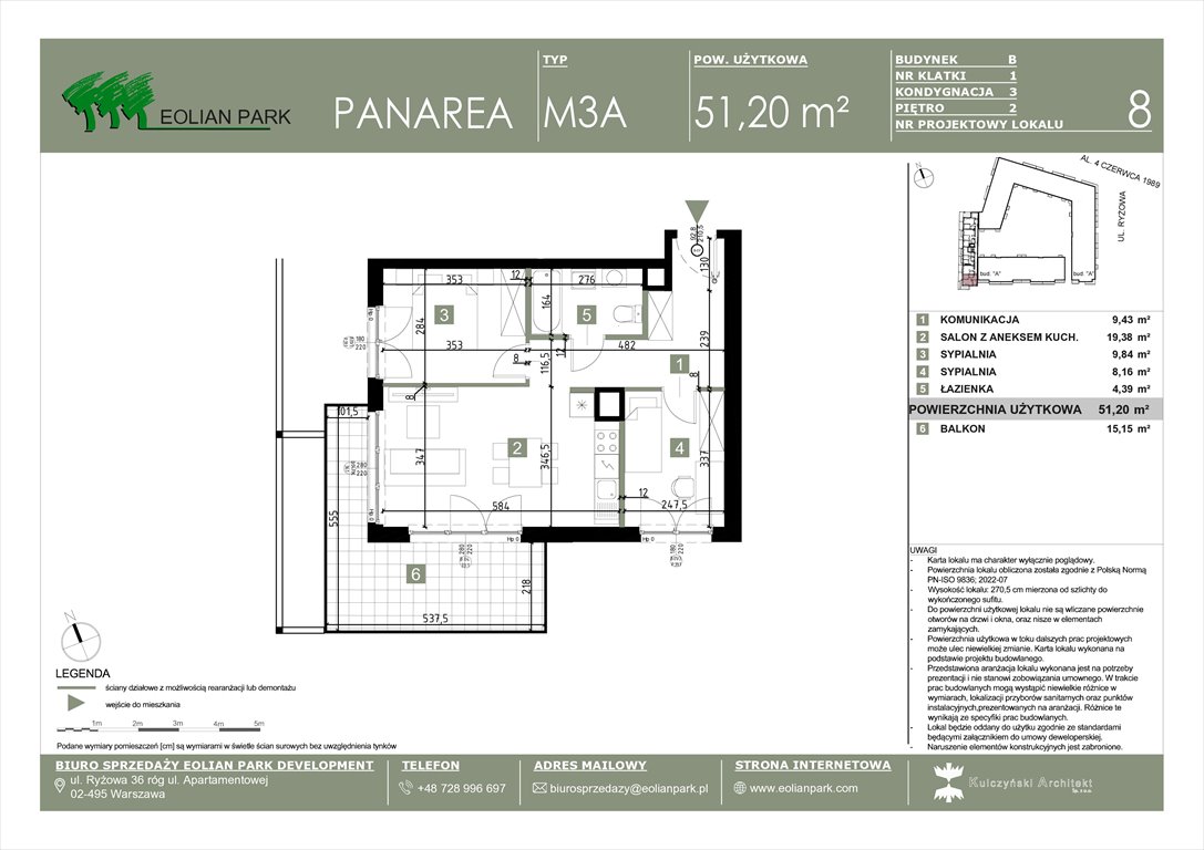 Nowe mieszkanie trzypokojowe PANAREA Warszawa, Ursus, Ryżowa  51m2 Foto 1
