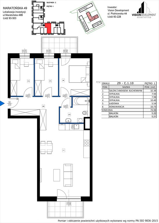 mieszkanie na sprzedaż 75m2 mieszkanie Łódź, Retkinia, Maratońska 49C
