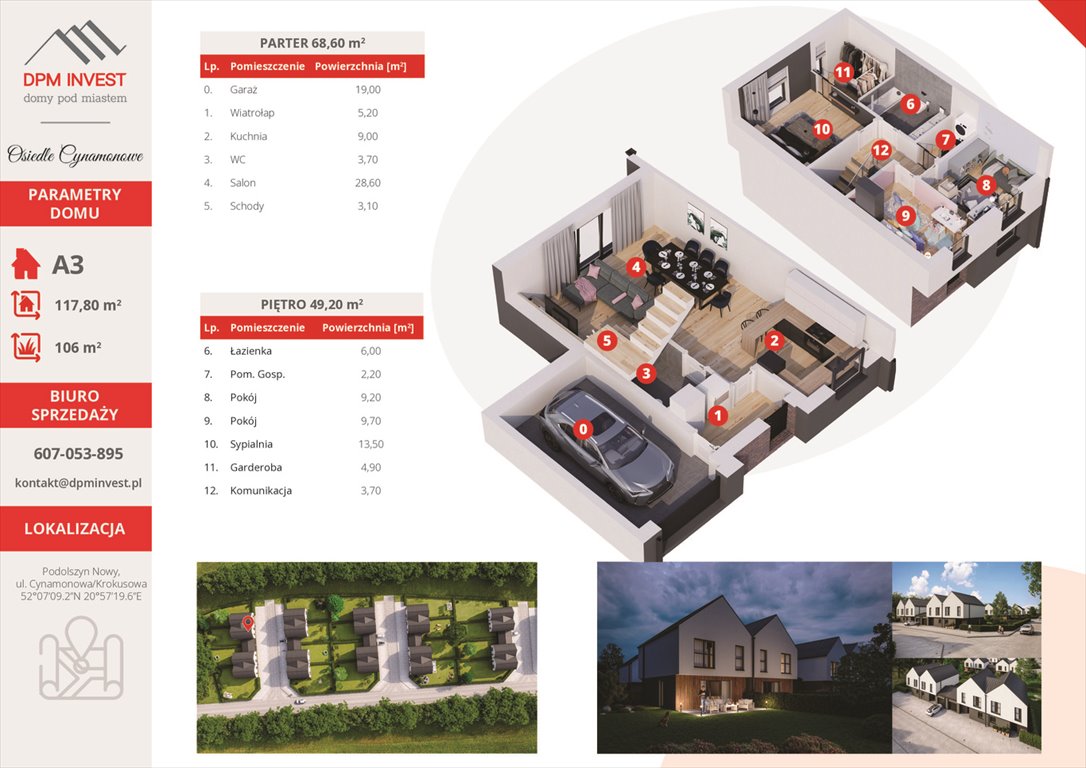 Nowy dom Osiedle Cynamonowe Podolszyn Nowy, ul. Krokusowa/Cynamonowa  118m2 Foto 1