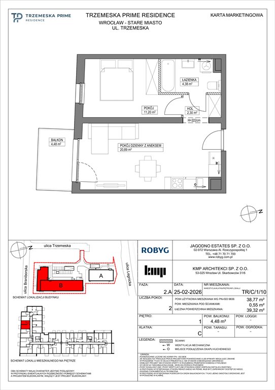 Nowe mieszkanie dwupokojowe Trzemeska Prime Residence Wrocław, Stare Miasto, Trzemeska  39m2 Foto 1