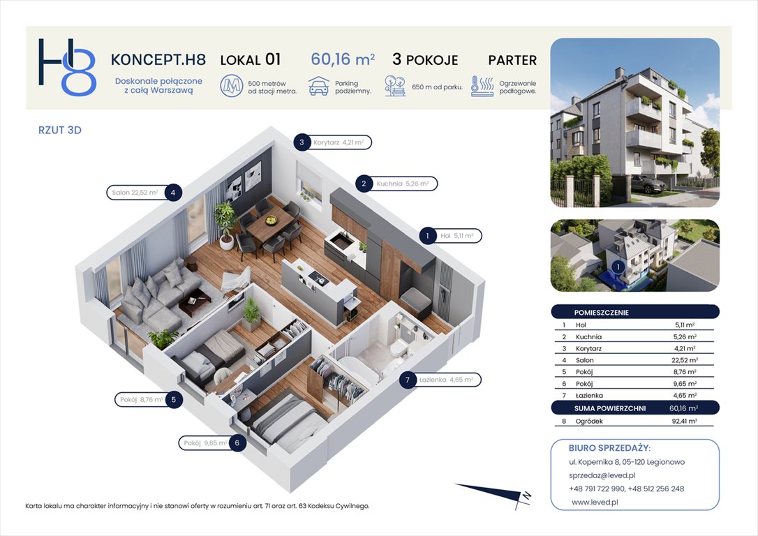 Nowe mieszkanie trzypokojowe Koncept H8 Warszawa, Targówek, Hodowlana 8  60m2 Foto 1
