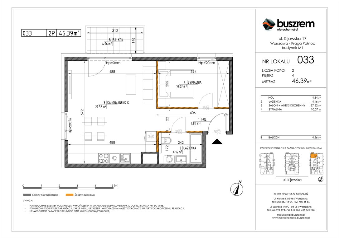 Nowe mieszkanie dwupokojowe Kijowska 17 Warszawa, Praga Północ, Kijowska 17  46m2 Foto 1