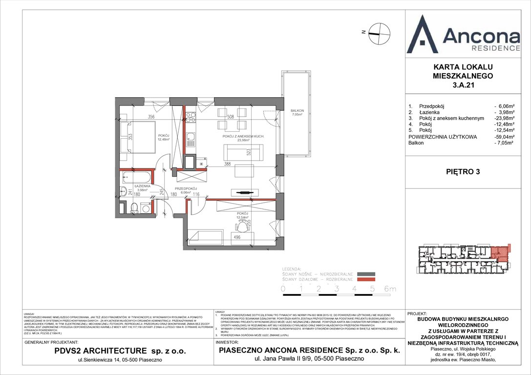 Nowe mieszkanie trzypokojowe Piaseczno Residence Piaseczno, Wojska Polskiego 9  59m2 Foto 1
