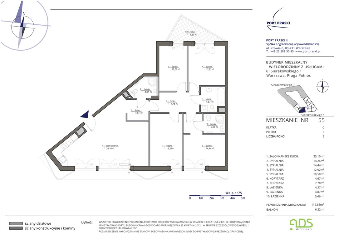 Nowe mieszkanie Sierakowskiego 1 i 3 Warszawa, Praga - Północ, Sierakowskiego 1-3  113m2 Foto 1