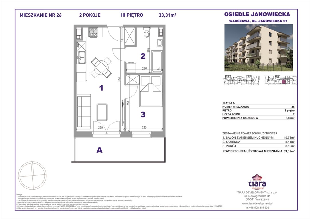 Nowe mieszkanie dwupokojowe Janowiecka 27 Warszawa, Targówek, Janowiecka 27  33m2 Foto 1