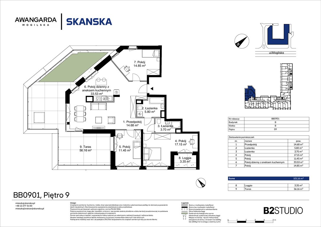 Nowe mieszkanie czteropokojowe  Awangarda Mogilska Kraków, Prądnik Czerwony, Mogilska 126  101m2 Foto 1