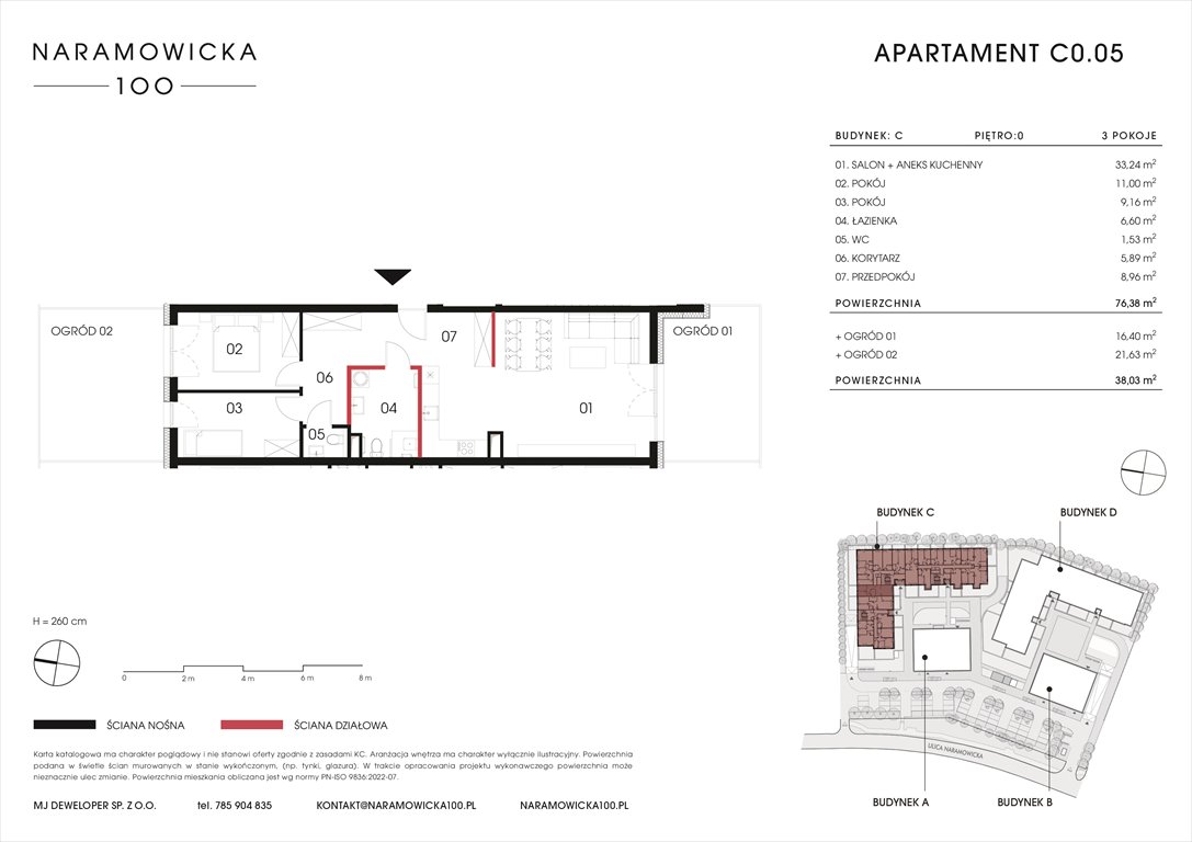 Nowe mieszkanie trzypokojowe NARAMOWICKA 100 Poznań, Winogrady, Naramowicka 100  76m2 Foto 1