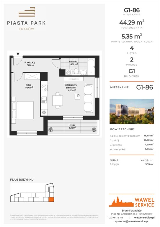 mieszkanie na sprzedaż 44m2 mieszkanie Kraków, Mistrzejowice, Osiedle Piastów 63
