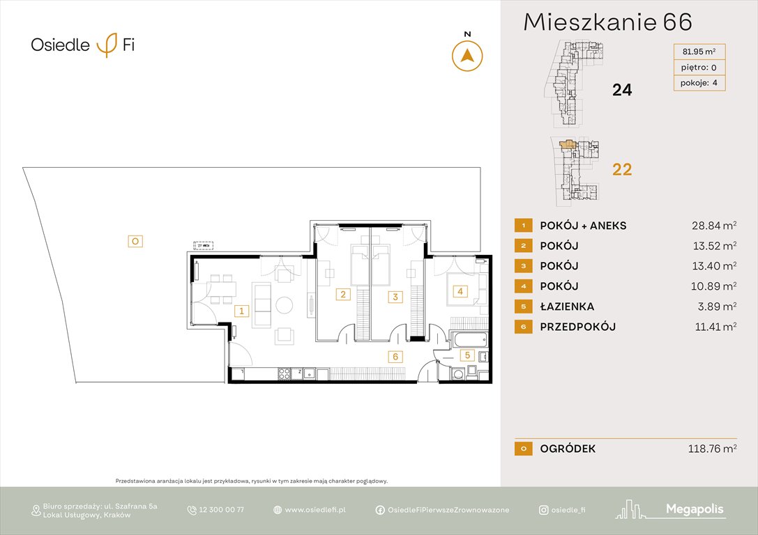 Nowe mieszkanie czteropokojowe  Osiedle FI Kraków, Rzemieślnicza 22-24  82m2 Foto 1