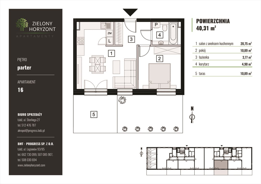 Nowe mieszkanie dwupokojowe Apartamenty Zielony Horyzont Łódź, Widzew, Jędrowizna  40m2 Foto 1