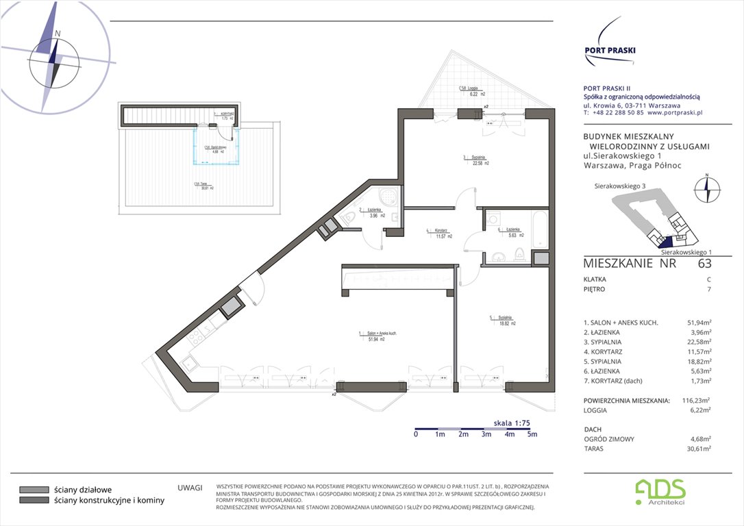 Nowe mieszkanie trzypokojowe Sierakowskiego 1 i 3 Warszawa, Praga - Północ, Sierakowskiego 1-3  116m2 Foto 1