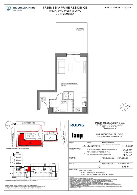 Nowa kawalerka Trzemeska Prime Residence Wrocław, Stare Miasto, Trzemeska  32m2 Foto 1