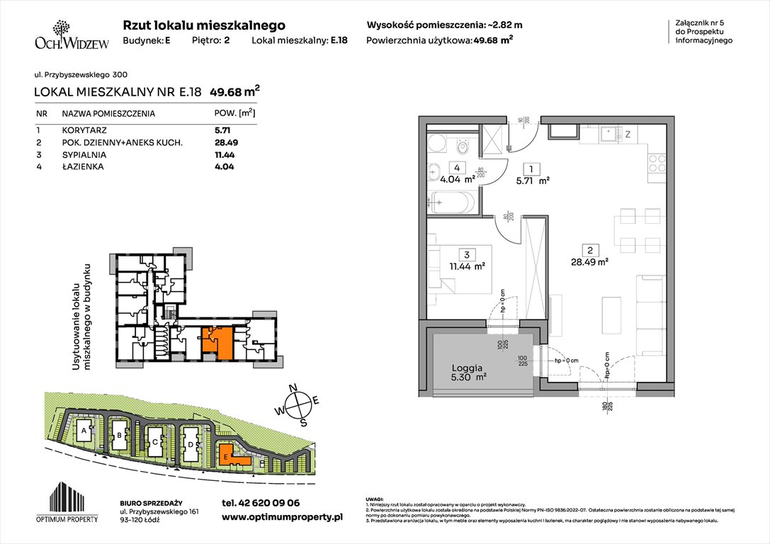 Nowe mieszkanie dwupokojowe OchWidzew Łódź, Widzew, Przybyszewskiego 292-300  50m2 Foto 1