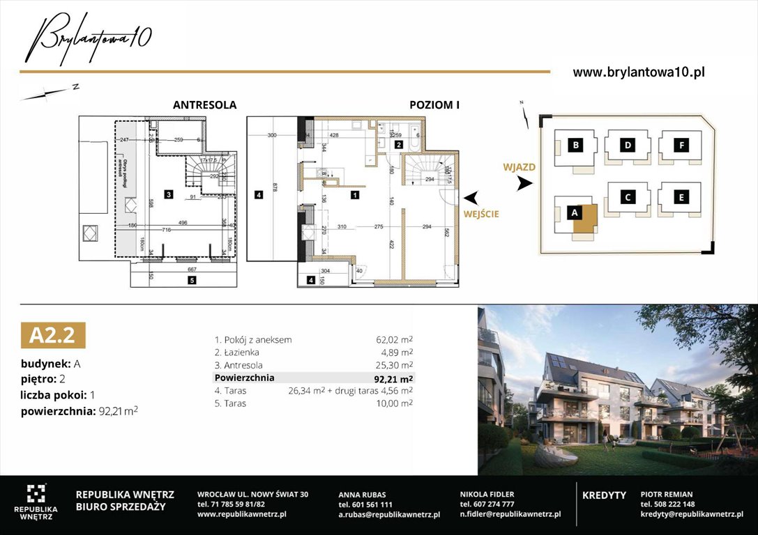 Nowa kawalerka Brylantowa 10 Wrocław, Ołtaszyn, Brylantowa 10  92m2 Foto 1